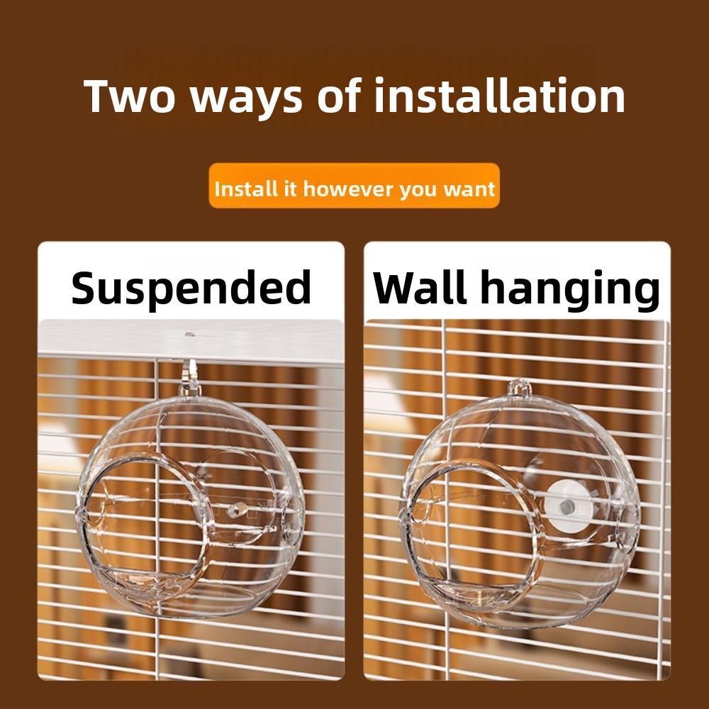 Spherical Transparent Bird Nest Wear-resistant Hanging Bird Breeding Nest Comfortable Thickened Squirrel Bed Pet Supplies