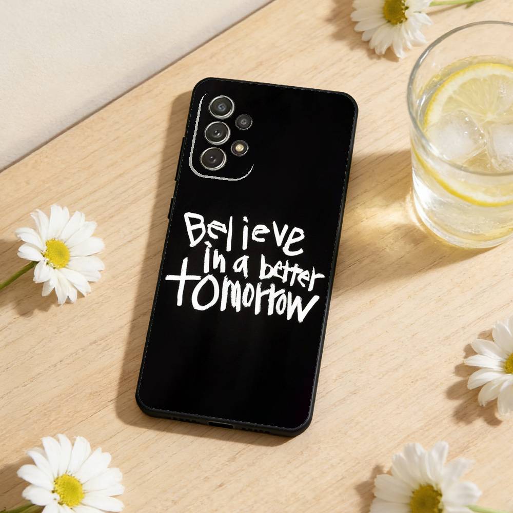 Handwritten Quote Art Phone Case For Samsung S26,S25,S24,S21,S22,S23,S30,Ultra,S20,Plus,Others Soft Black Cover
