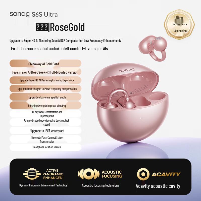 

SANAG S6S Ultra Open-Ear Clip-On Bluetooth Sports Earbuds