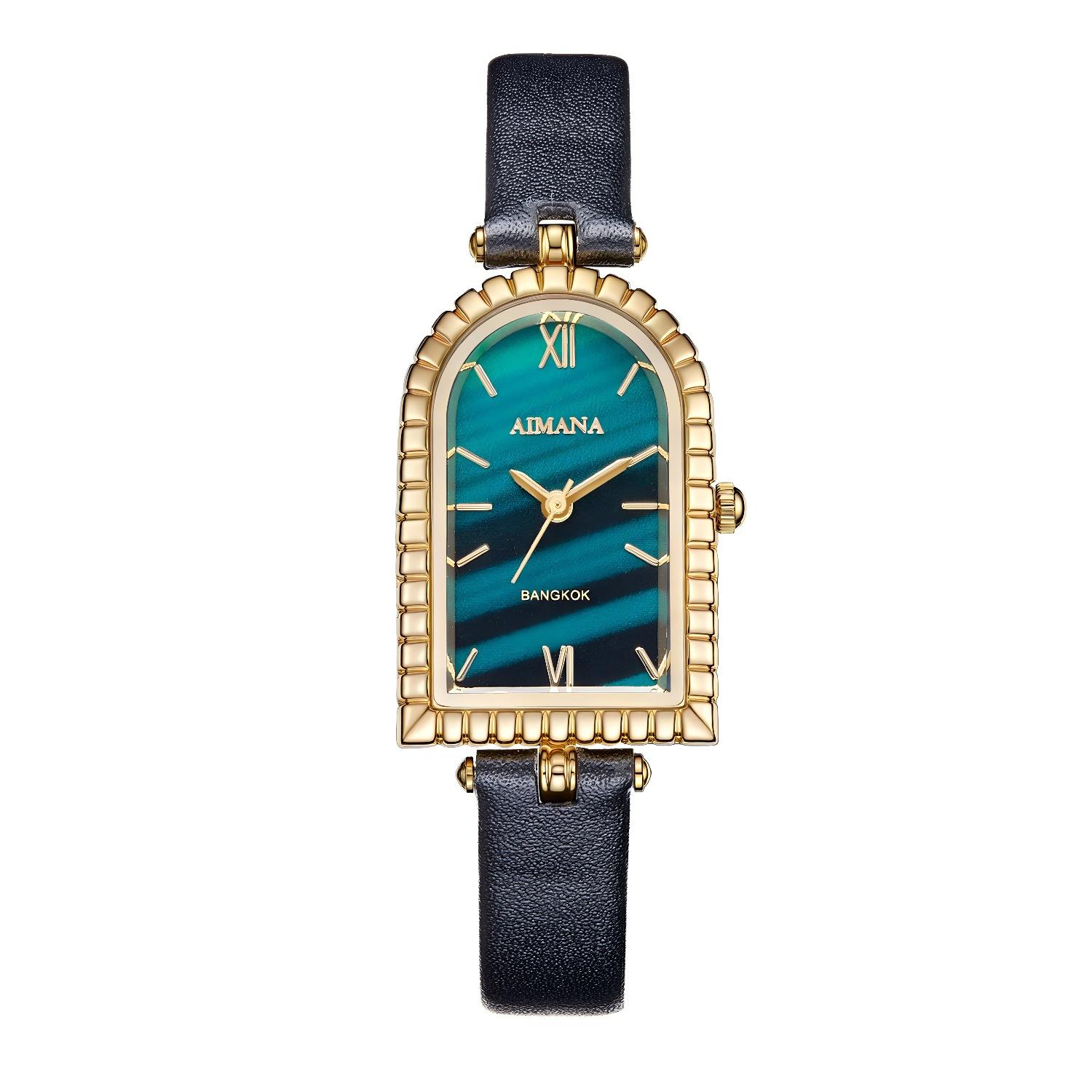 

Beautiful Green Plate Watch for elegant Woman зелёный