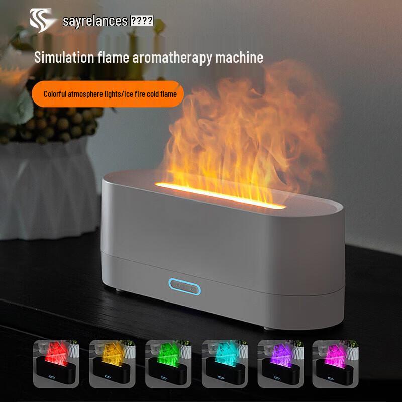 Sayrelances Desktop Flame Aroma Diffuser Humidifier