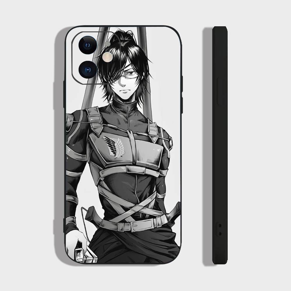 Hange Zoe Anime Attack On Titan Phone Case For IPhone 17 Air 16 15 14 13 Pro Max 11 12 Black Silicone Cover