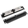 UTP 12-ports kabelställ CAT6 RJ45 Ethernet-nätverk Datapatchpanel Utan fäste