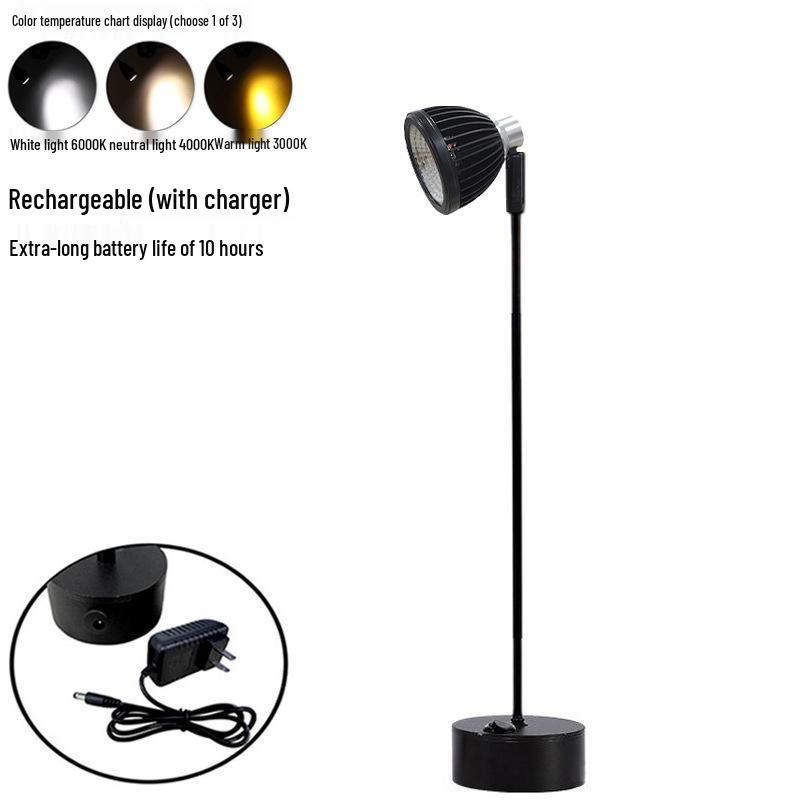 LED Batteriebetriebener Schmuckstrahler für Straßenstände und Schreibtische - Kabelloses Laden