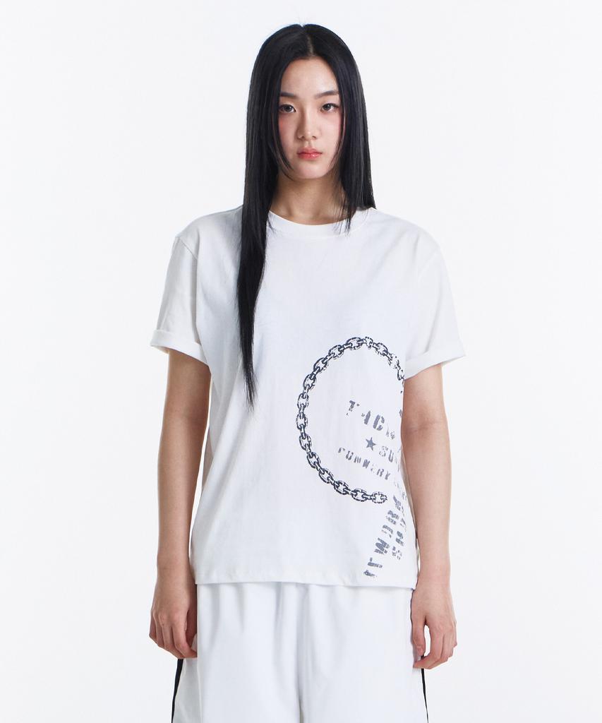 Gicheol Low Chain T-Shirt (White)