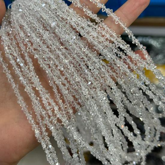 Διαμάντι Herkimer Διπλής Αιχμής Χαλαρές Χάντρες για DIY Χειροποίητα Αξεσουάρ Κοσμημάτων - Βραχιόλι & Κολιέ