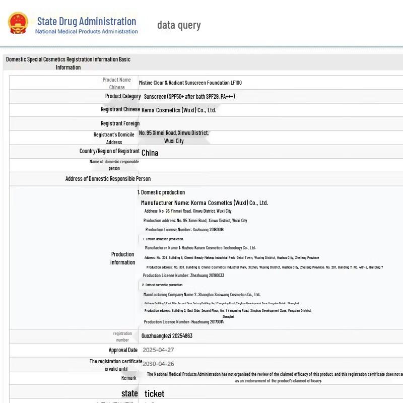 Mistine SPF50+ Long-Lasting Sunscreen Foundation