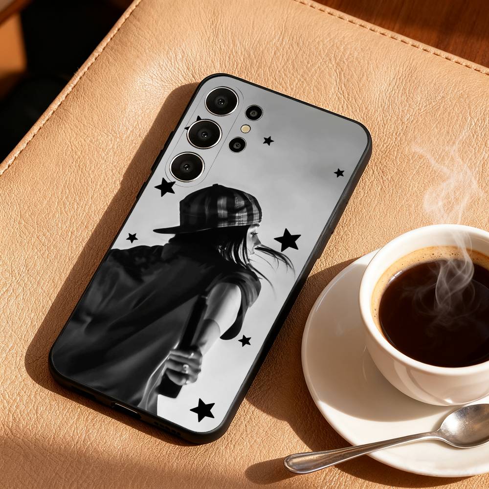 

Singer B-Billie L-lovely E-EilishS Phone Case For Samsung S25,S24,S21,S22,S23,S30,Ultra,S20,FE,Lite,10,9,Black Cover Samsung S24Plus