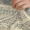 1pc Lace Fabric Tassel Edge Picnic Mat with Wave and Triangle Pattern,Picnic Blanket Suitable for Camping and Family Gatherings