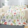 Aipon Floral Throw Blanket for Women,Inch Sunflower Botanical Patterned Throw Blanket Gifts for Women, Cozy Soft Plush