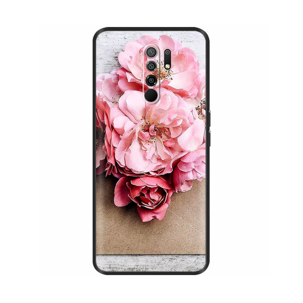 Silicon Case for Xiaomi Redmi 9 Redmi9 Case Back Cover Coque Funda Shell Soft Black TPU Cute Cartoon Phone Bag Bumper Protective