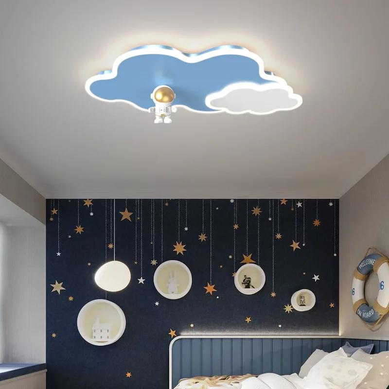 Cloud Children Lamp Bedroom Lamp Boy Girl Creative Balloon Ceiling Lamp Eye Protection Astronaut Room Lamp Airplane Outer Space