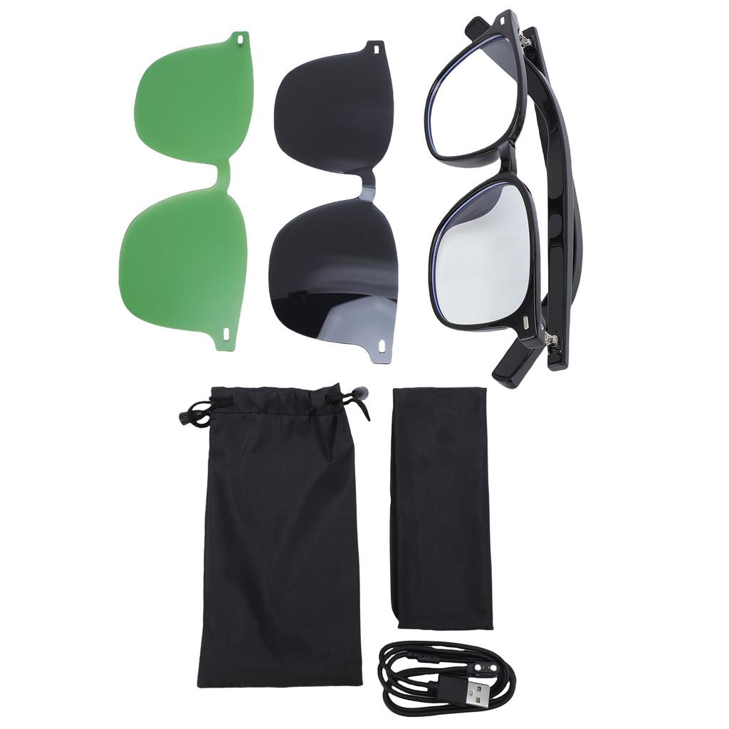 AI Translation Glasses Real Time Translation Bluetooth Polarized Smart Sunglasses with Microphone and Speaker for