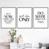 Nordic Inspirational Quotes Posters Modern Cursive Verse Wall Art Canvas Paintings Mural Decor for Living Room Office Decoration