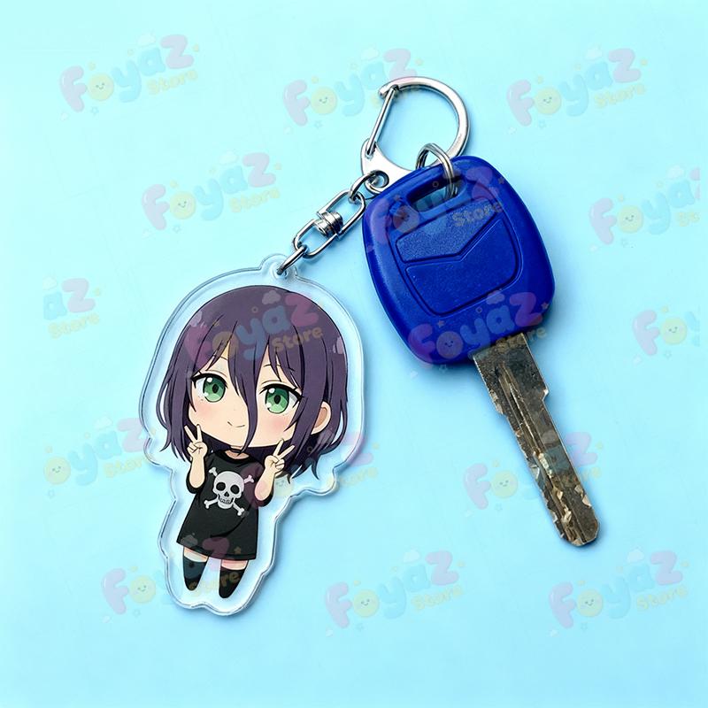 Anime Reze Art Keychain Accessories Bag Charms Devil Manga Women Keyrings Jewelry Csm Chibi Fans Freinds Gift