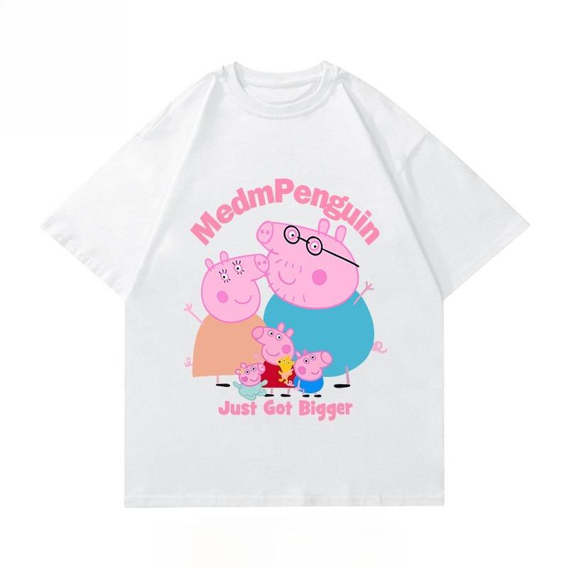2026 summer new MEDMPENGUIN Peppa Pig Little Pig Womens ShortSleeved TShirt Cotton ShortSleeved TShirt for Girls
