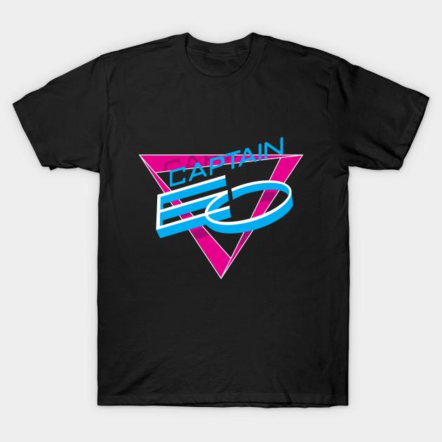 Men Black Print T-shirt Captain Eo No-Cut Transfer Paper Print Cotton Tshirt 4XL чёрный
