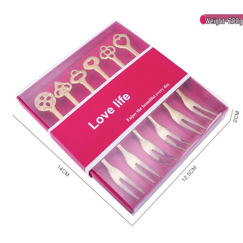 Miaoyue 304 Stainless Steel Crown Fruit Fork Set