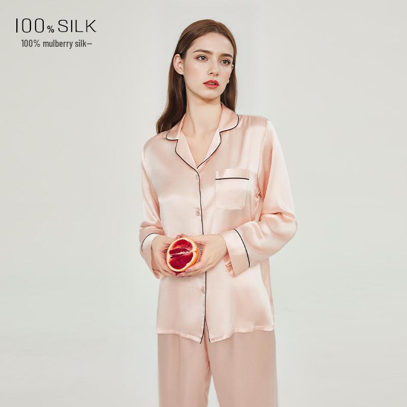 Women`s 100% Mulberry Silk Pajama Set