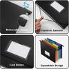 TRANBO 7-Pockets Hanging File Folder with Retractable Hooks for Filing Cabinet, Letter Size Expandable Accordion File Organizer with Elastic Band for