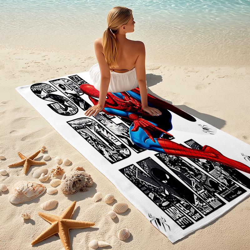 Spider-Man Beach Towel Outdoor Camping Beach Towel for Vacation Swim Outdoor Pool Absorbent Bath Towel
