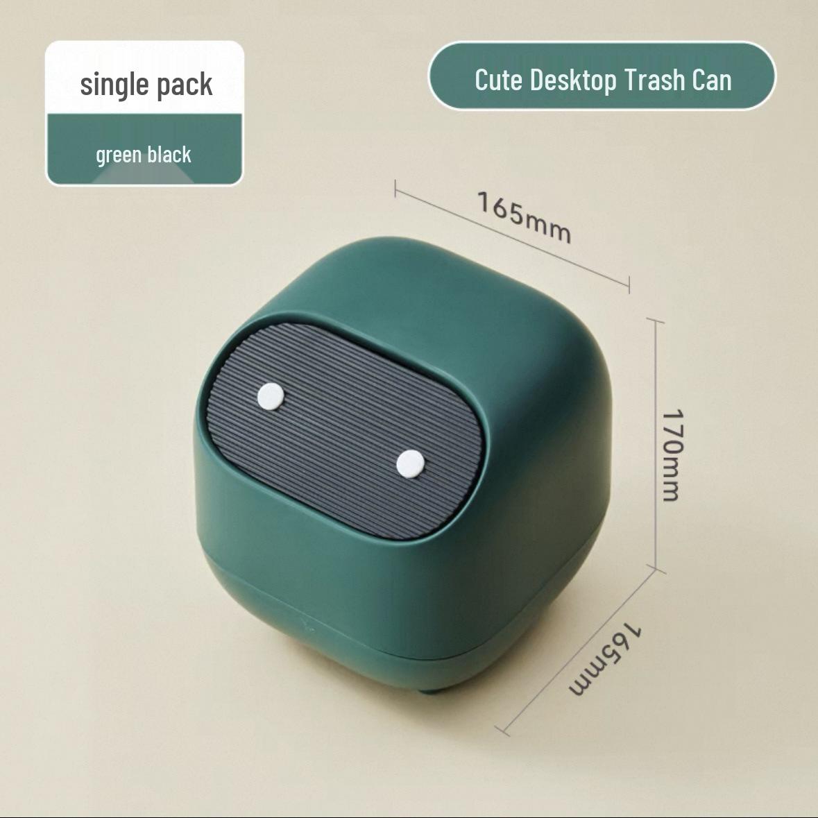 Desktop Ninja Mini Trash Can with Lid - Compact Waste Bin for Office, Bedroom, or Kitchen