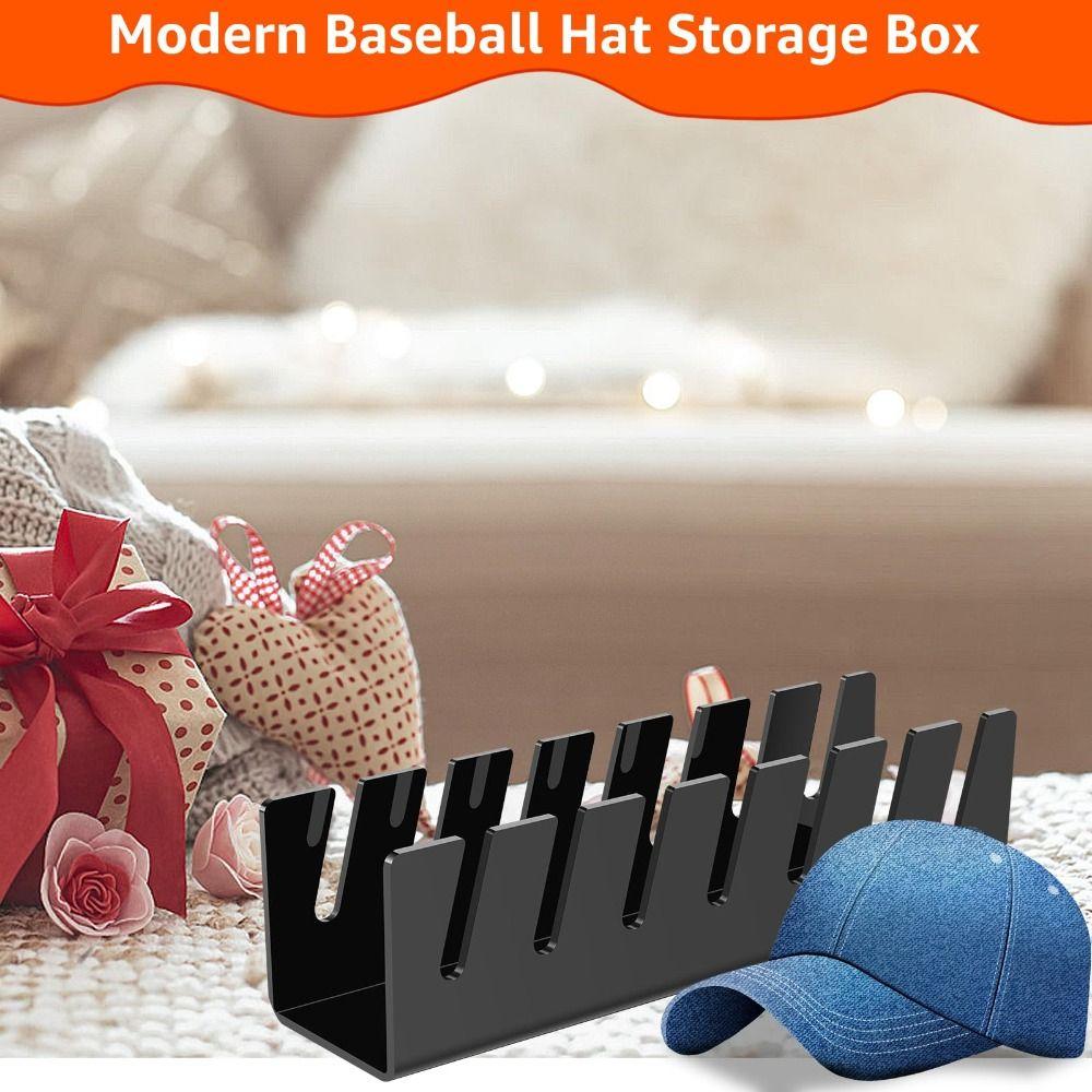 Acrylic Hat Display Stand for Baseball Caps 7-Holes Hat Holder Rack Living Room