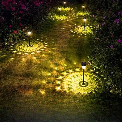 Nová stojací lampa na solární pohon, venkovní dekorace na nádvoří, atmosféra zahradní krajiny, LED vodotěsná zahradní lampa