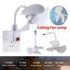 Modern LED Ceiling Fan E27 Base/USB Indoor Ceiling Fan Light Hose Extender Light Bulb Fan with Socket for Bedroom Living Room