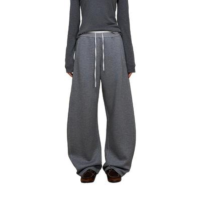 GREEN BELT Women's Drawstring Wide-Leg Curved Pants