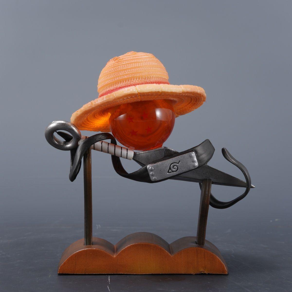 

One Piece RoronoThe Beginning of a Dream Straw cap Zoro Luffy Home decor items Freedom Mini Co-branded PVC Mode Playthings Gifts