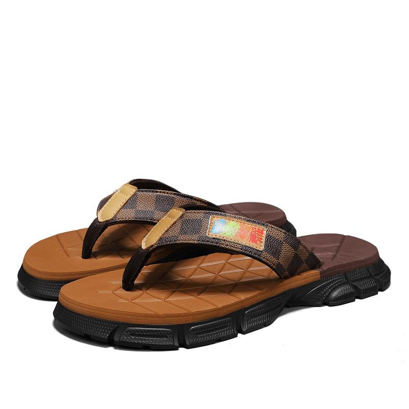 

Summer flip-flops men s non-slip pinch feet outdoor leisure beach cool slippers new trend wear non-slip slippers 44