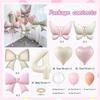 32 Inch Milk White Digital Balloon 0-9 Butterfly and Bow Shaped Balloon for Birthday Party and Anniversary Decoration
