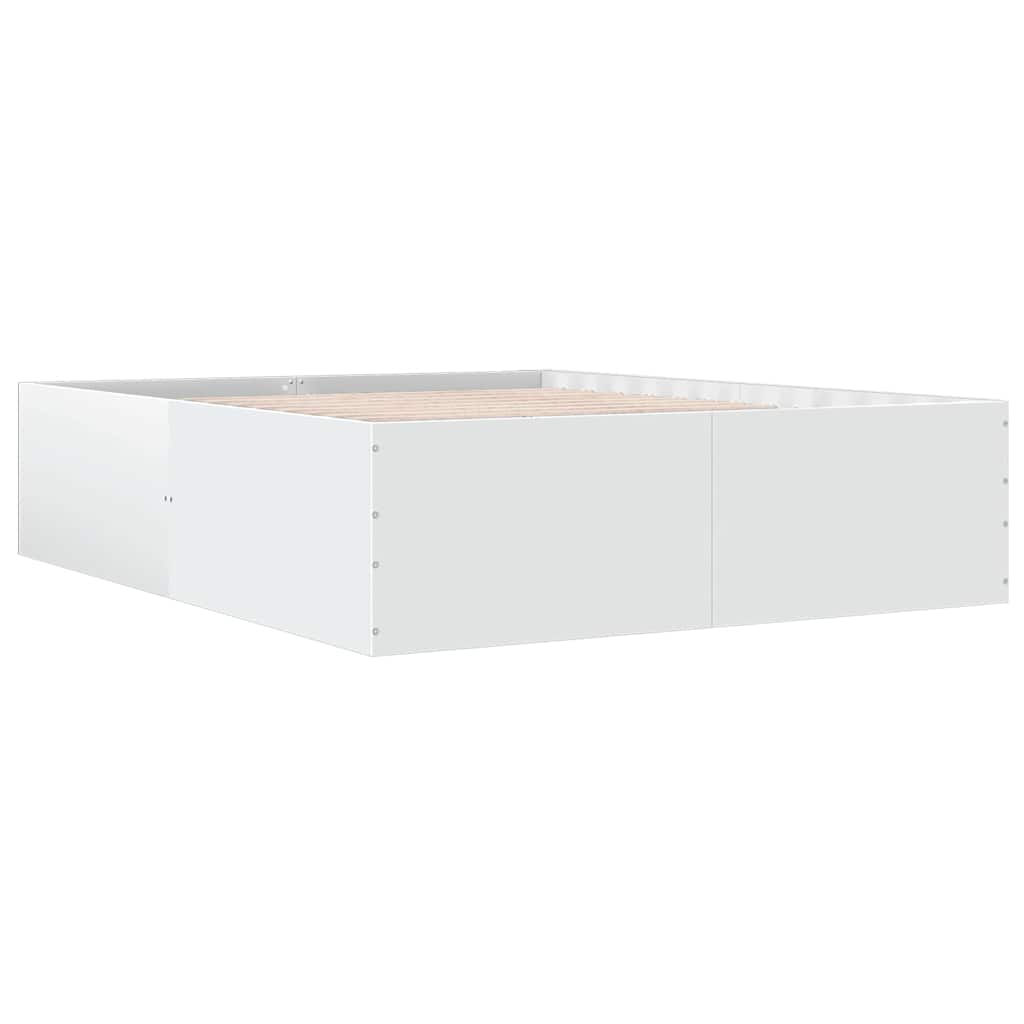Bed Frame White 150x200 cm Particleboard