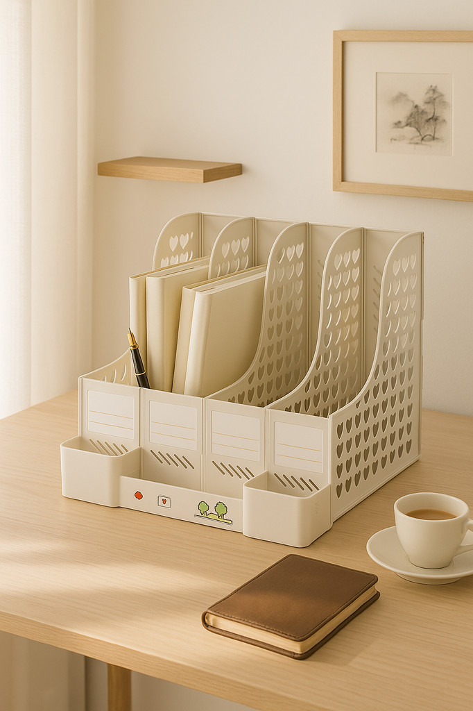 File Box Convenient Large Capacity Widely Used Ornamental Detachable Long Lasting Sturdy Stationery File Basket Storage Box for School