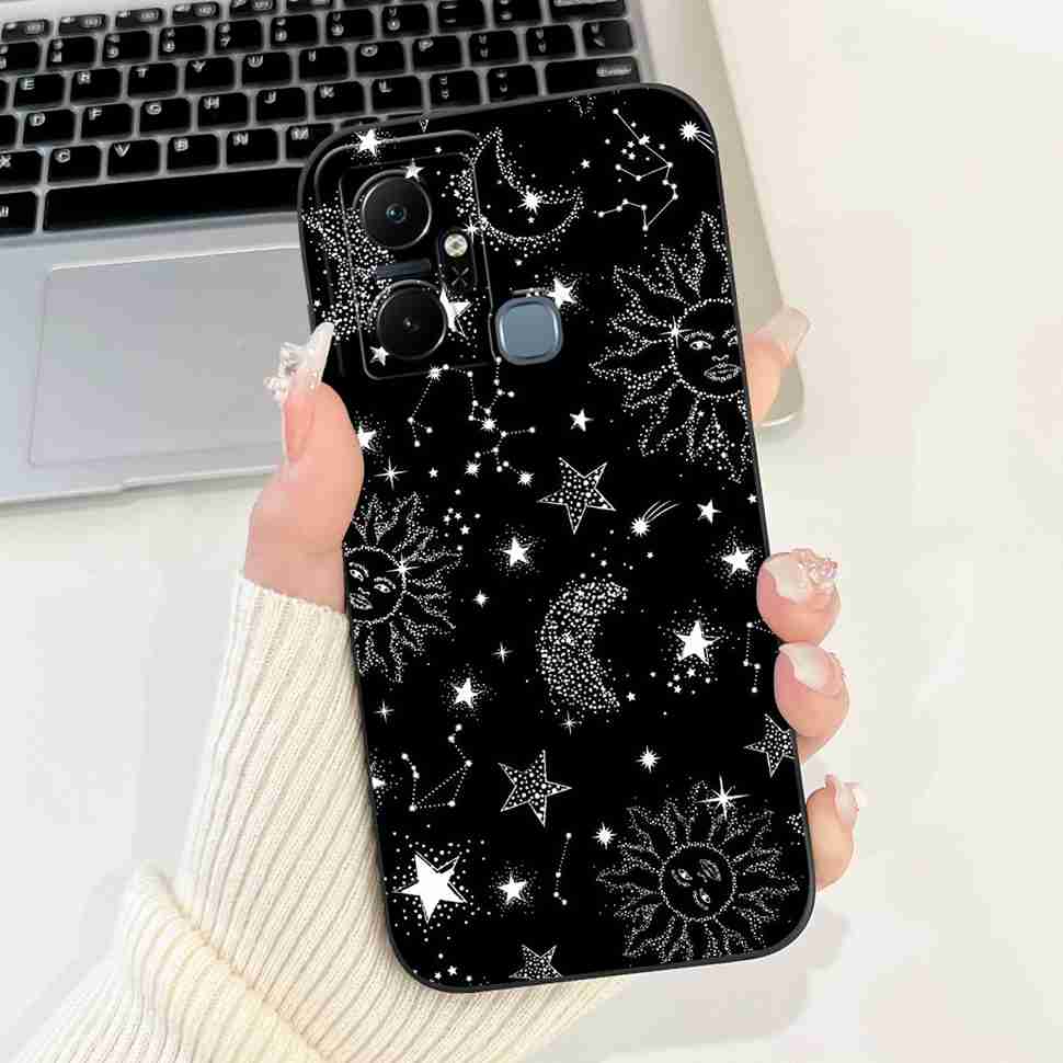 For Infinix Smart 6 Plus X6823C Case Luxury Floral Fashion Soft Silicone Cover For Infinix Smart 6Plus X6823 6.6" Phone Case