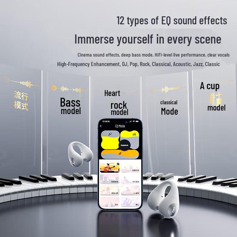 Baseus AS01 Clip-on Open-ear Sports Bluetooth Earphones