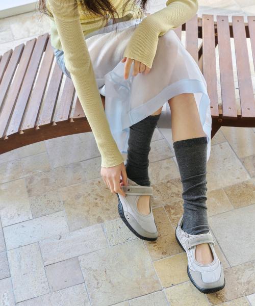 [Khiho] Lufa Shirring Velcro Sneakers K26-SH009