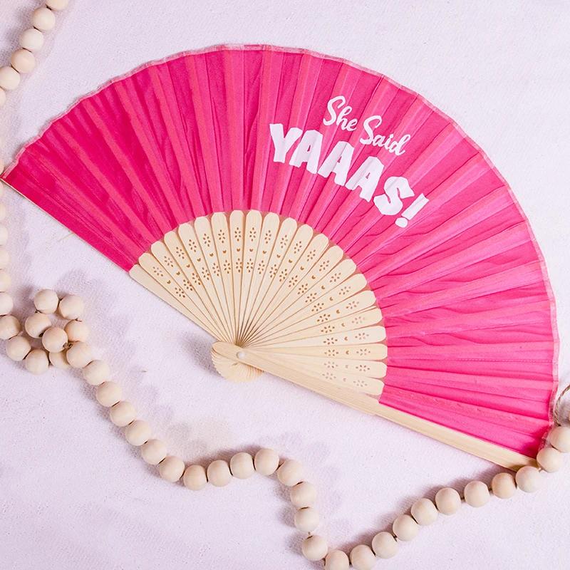 

bride bridesmaid hand fan summer beach pool wedding engagement Bach weekend Bachelorette hen Party Bridal Shower girls trip Gift рожевий