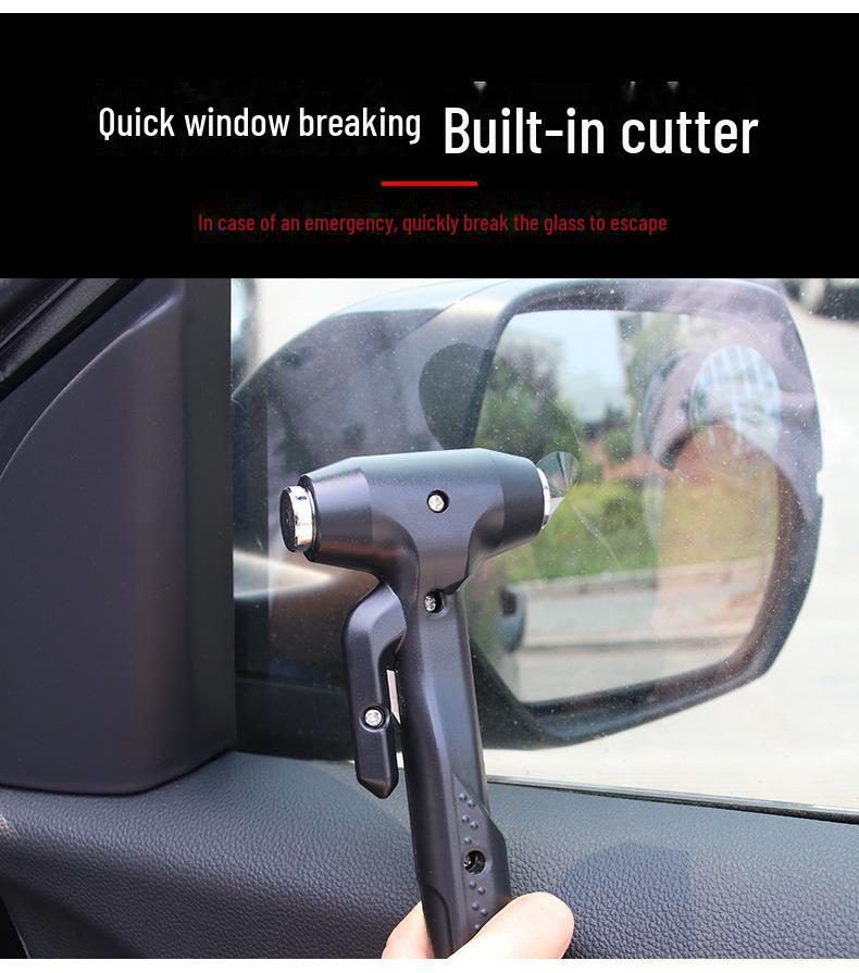 Car Safety Hammer Tool with Base - Window Breaker & Cutter R-7115