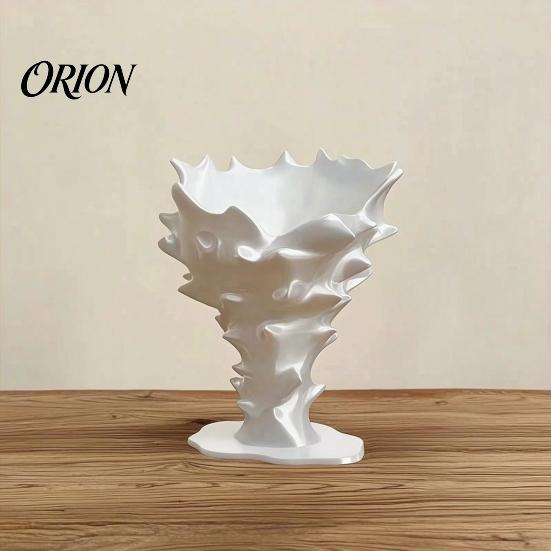 Non Fragile Tabletop Vase Creative 3D Printed Flower Vase, Modern Decorative Minimalist Container, Elegant Aesthetic for Living Room Artistic