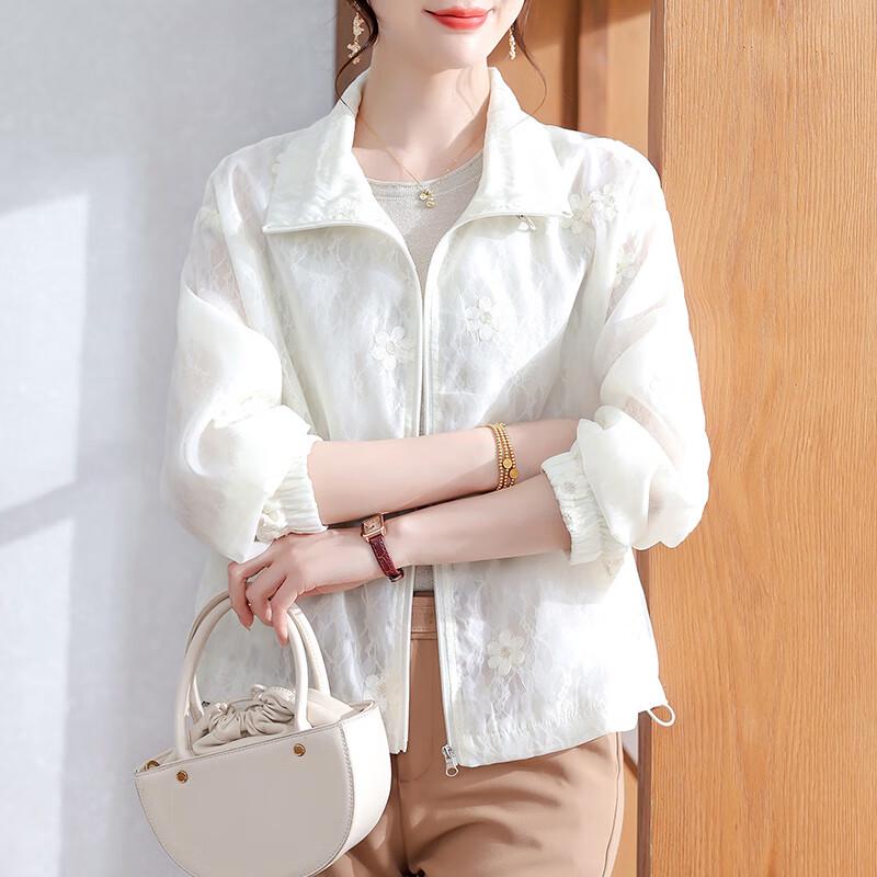 XUEXI Women s Summer Embroidered Sun Protection Jacket 4XL