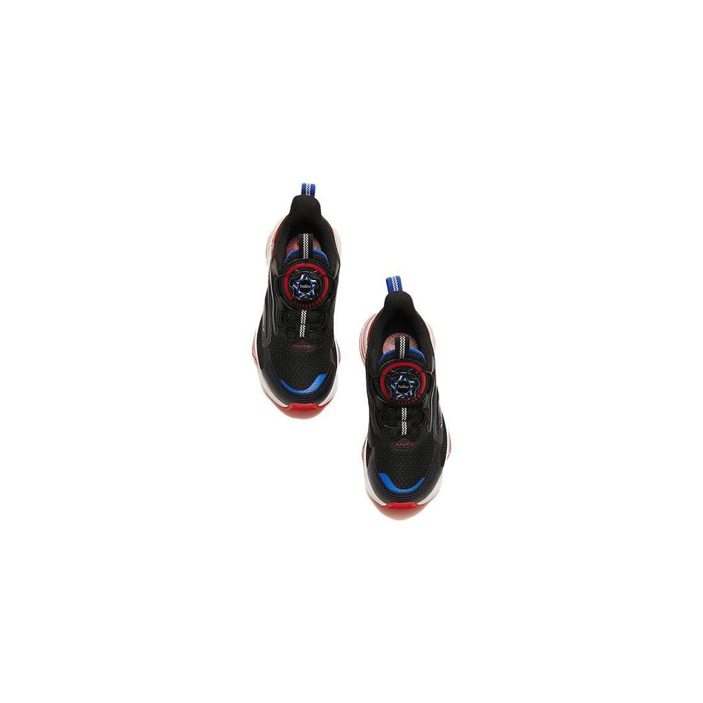 Anta Anti-Slip Wear-Resistant Low-Top Running Shoes Kids Sneakers Black Red 312319913-8
