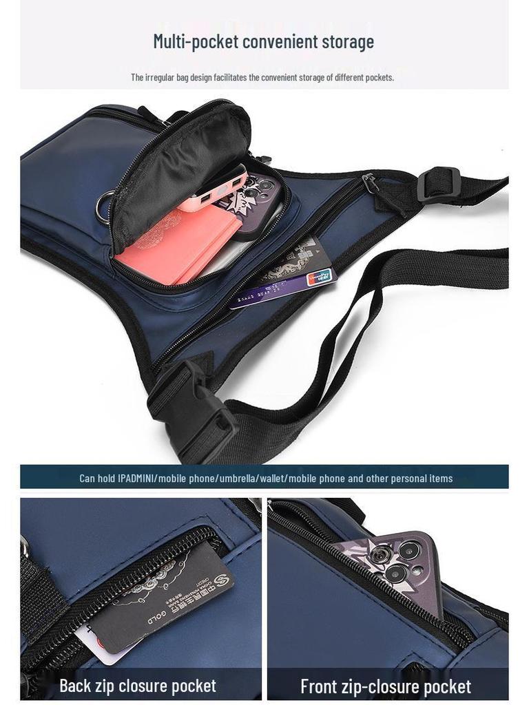 Men's Multifunctional Waterproof Crossbody Waist & Leg Bag for Outdoor Sports