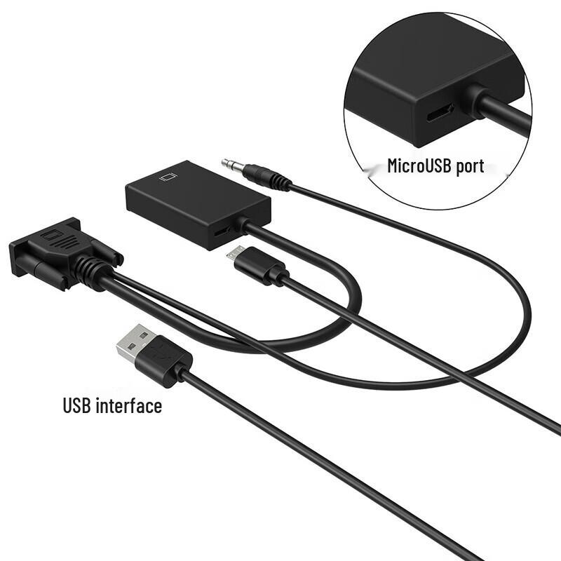 VGA To HDMI Converter Cable with Audio and Power