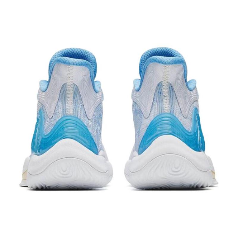 Anta Mountain 2 Cushioning Anti-Slip And Wear-Resistant Coverage Mid-Top Basketball Shoes Men's Light Purple Blue Sneakers 112241601-1