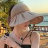 Sommer Damen UV-Schutz Fischerhut Breite Krempe Leerer Oberteil Sonnenschutzhüte Weiblich Mädchen Outdoor Strand Tour Faltbare Kappe