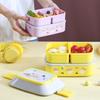 Plastic Food Storage Box Double Layered Food Containers Cute Portable Lunch Box  Office