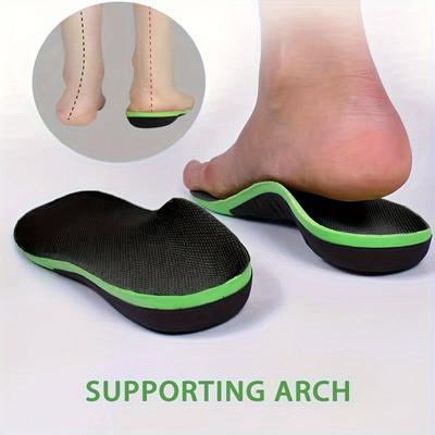 1 par de plantillas correctoras especiales para pies planos con almohadilla para el arco para hombres y mujeres, soporte para el arco, pie plano, colapso, pie valgo, tipo de pierna, ortopedia