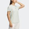New Adidas Drop Shoulder Sleeve T Shirt Women's Linen Green IP3951